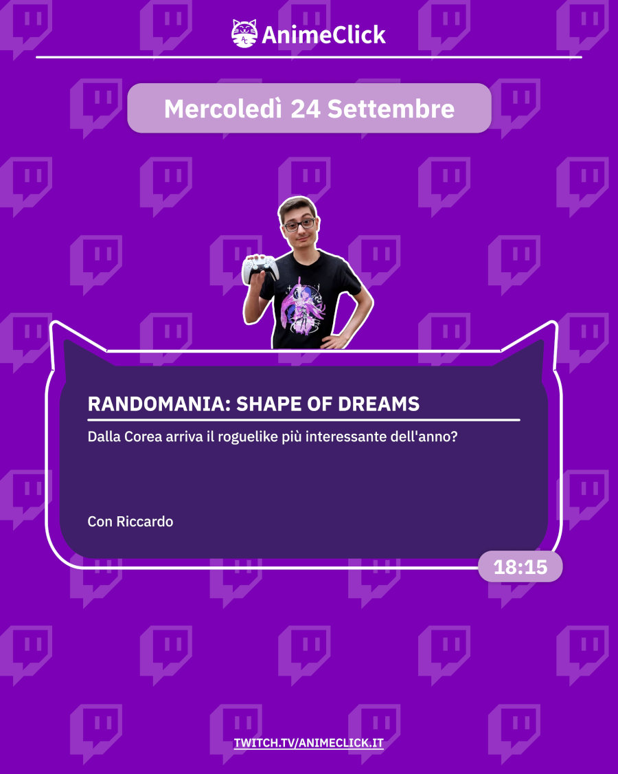 AnimeClick su Twitch: programma dal 22 al 28 settembre
